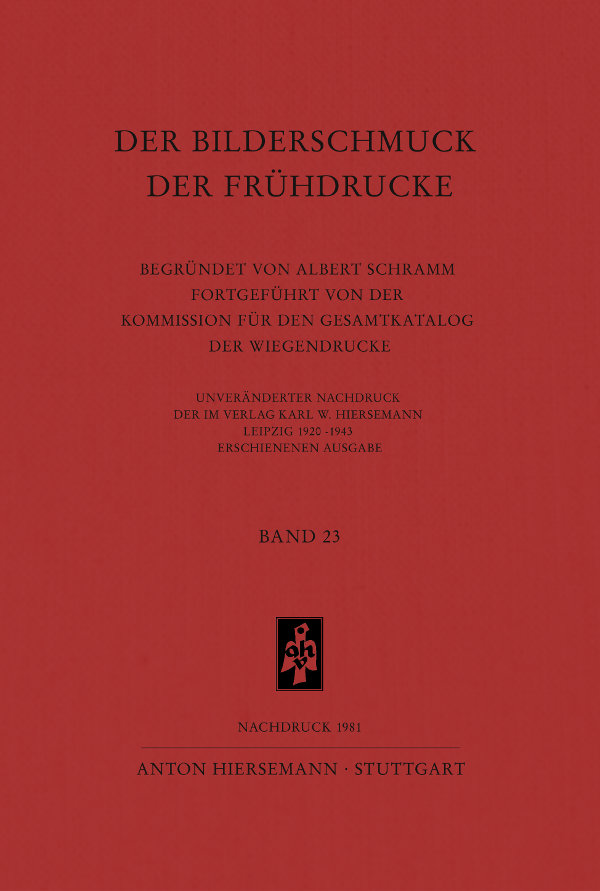 Schramm Bilderschmuck Frühdrucke