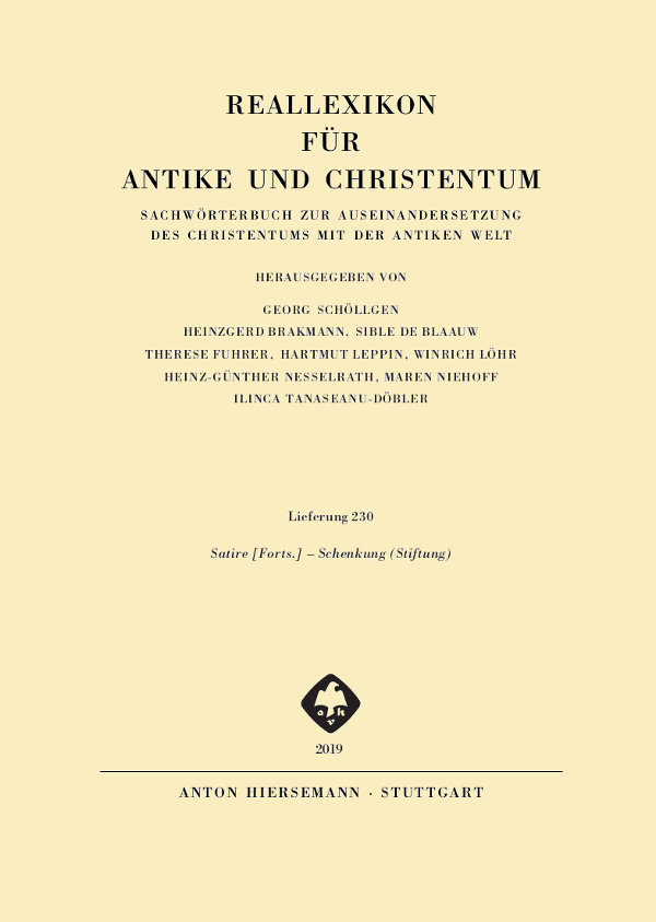 reallexikon-fuer-antike-und-christentum-lieferung-230-band-29 Reallexikon für Antike und Christentum Lieferung 230 Band 29
