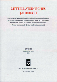 9783777208244_cover Mittellateinisches Jahrbuch. Internationale Zeitschrift für Mediävistik und Humanismusforschung