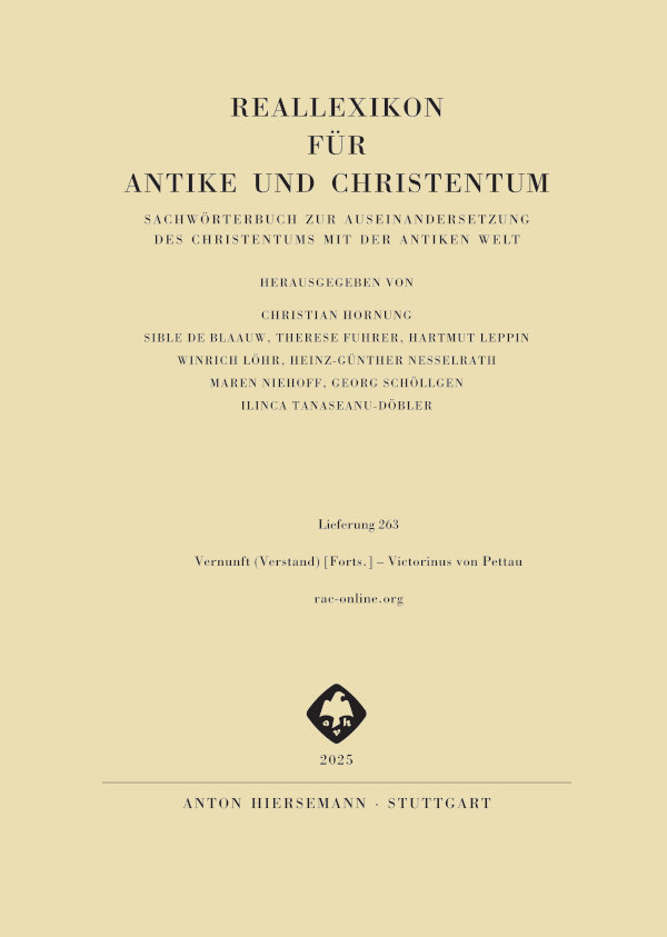 Reallexikon für Antike und Christentum