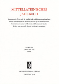 9783777216096_cover Mittellateinisches Jahrbuch. Internationale Zeitschrift für Mediävistik und Humanismusforschung