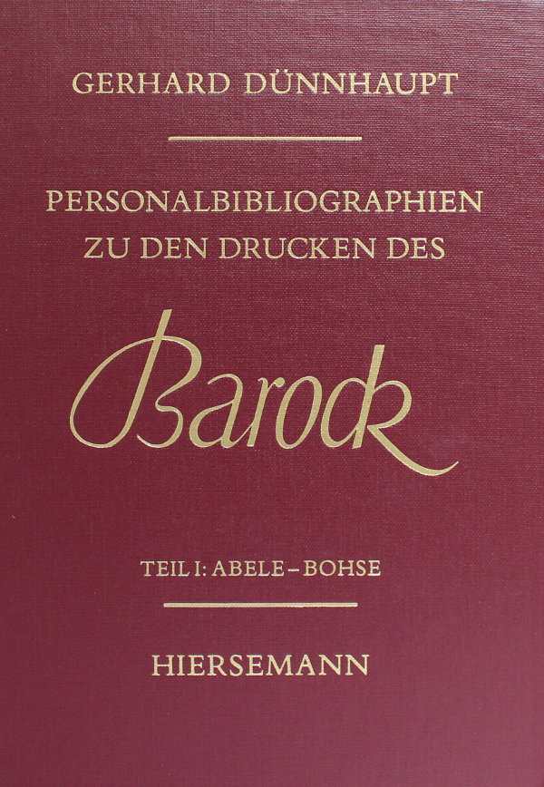 Personalbibliographie zu den Drucken des Barock