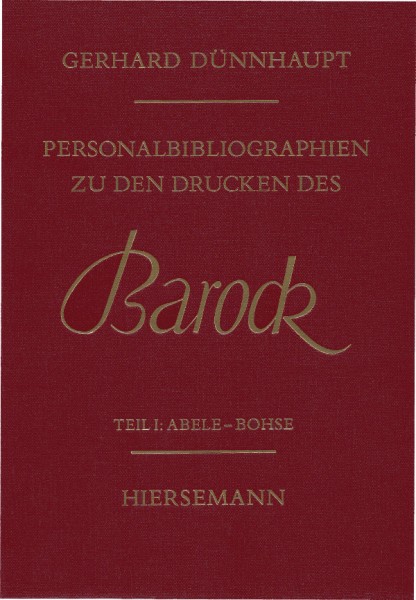Personalbibliographie zu den Drucken des Barock