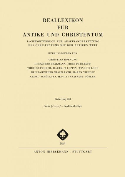 Reallexikon für Antike und Christentum, Band 30, Lieferung 238