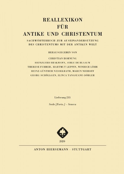 Reallexikon für Antike und Christentum, Band 30, Lieferung 235